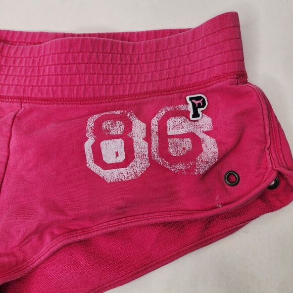 Vintage Y2K Pink Victorias Secret Booty Micro Mini Shorts Bum Spellout Dog XS - Picture 3 of 8